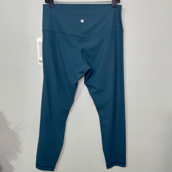 Lululemon Align High Rise Ribbed Pant Leggings Green Jasper Size 12 NWT - Picture 6 of 11